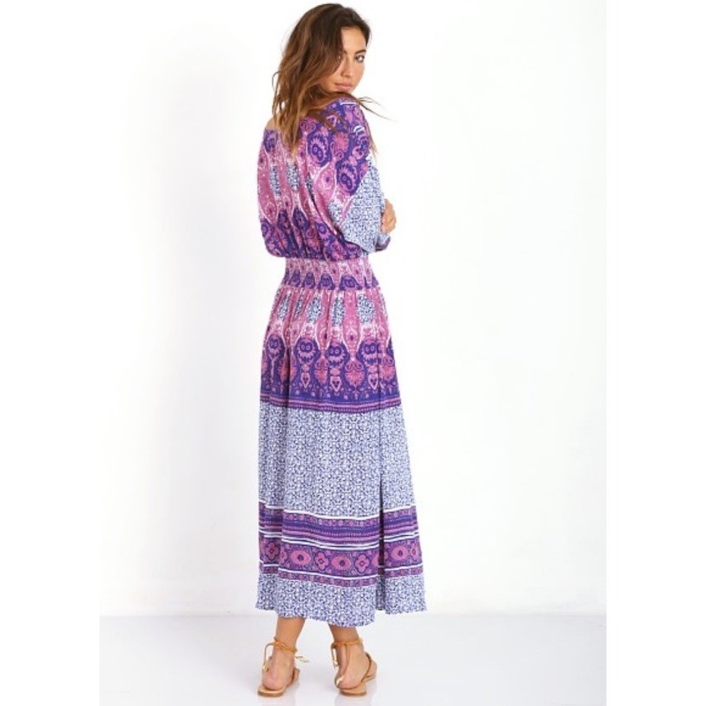 Free People size XS/S She's A Lady gorgeous patchwork Purple dress - Picture 2 of 4